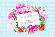 Peonies watercolor, an Illustration by El Design (Thumbnail 1 of 3)
