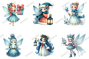 Watercolor Christmas Cute Fairy Clip, an Illustration by designcity5 (Thumbnail 3 of 5)