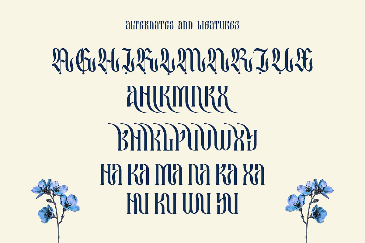 Besquen Modern Gothic Typeface, a Blackletter Font by Heinzel Std (Photo 9 of 13)