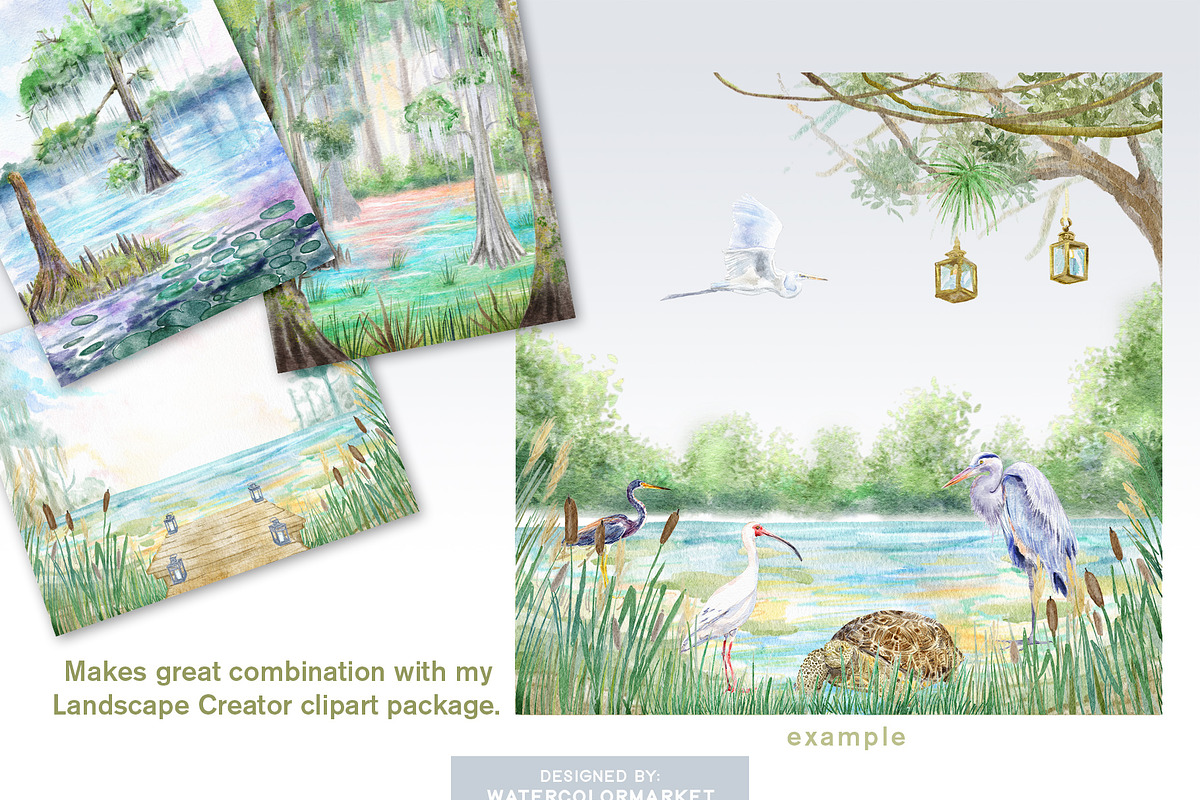 Swamp Animals Clipart, an Animal Illustration by Dora Katona (Photo 4 of 4)