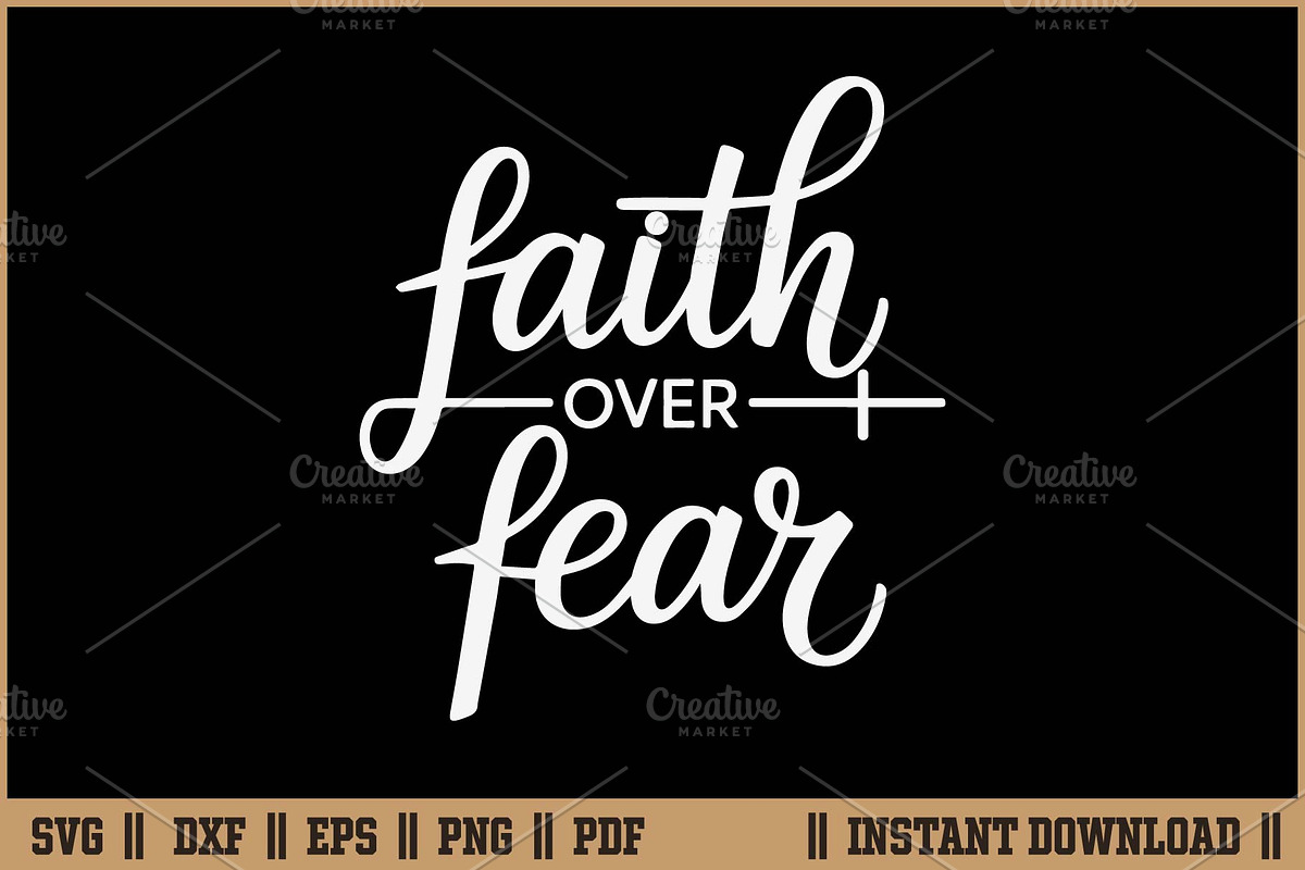 Faith Over Fear T-Shirt SVG Design, a Seasonal Illustration by Handy Arts Studio (Photo 1 of 3)