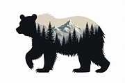 Wilderness Bear Double Exposure Set, an Illustration by musafir_fashion (Thumbnail 10 of 10)