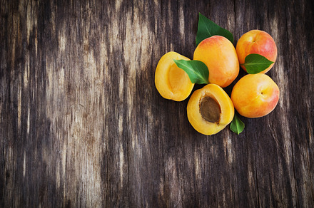 delicious ripe apricots