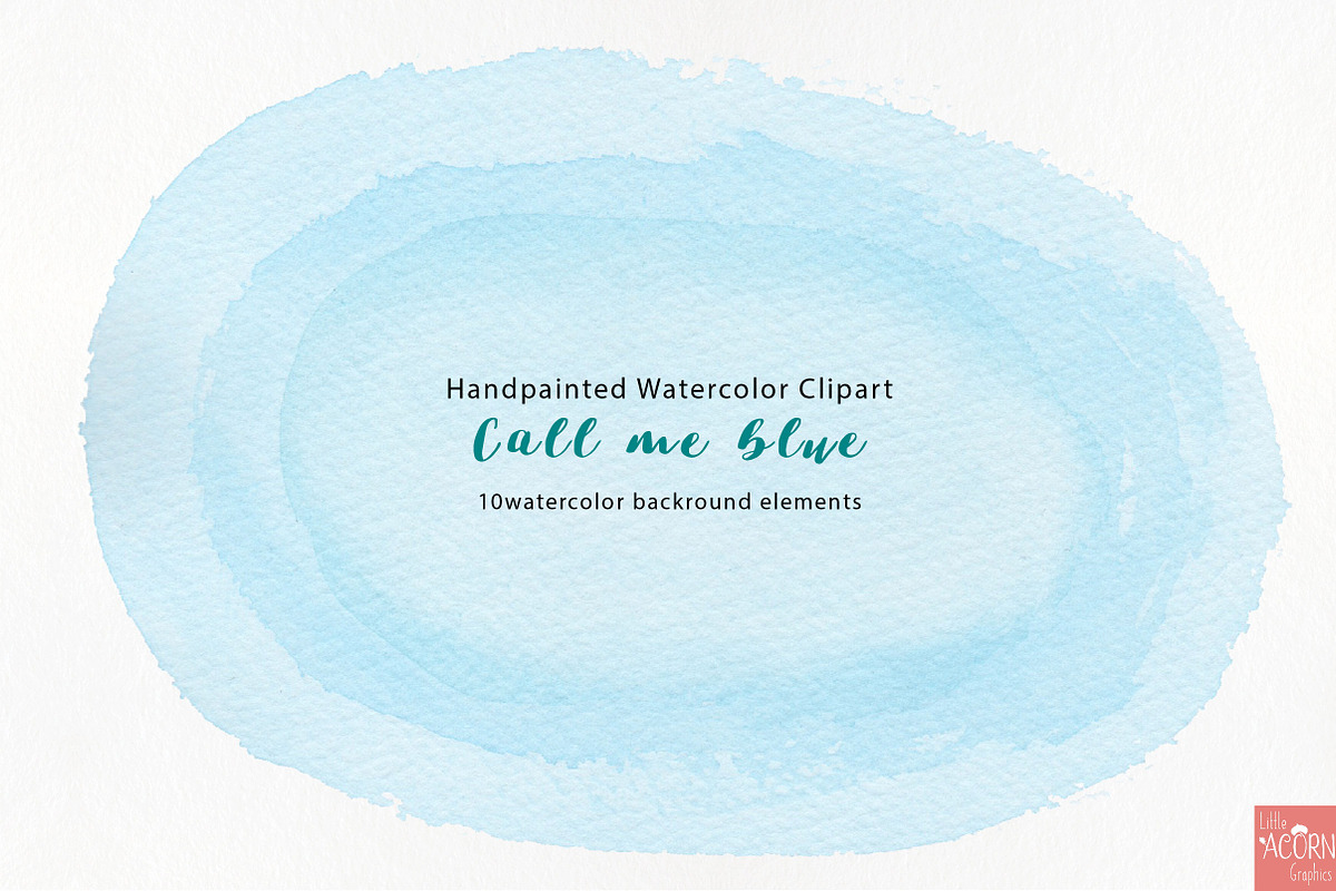 Watercolor background texture blue, a Texture Graphic by LittleAcornGraphics (Photo 6 of 13)