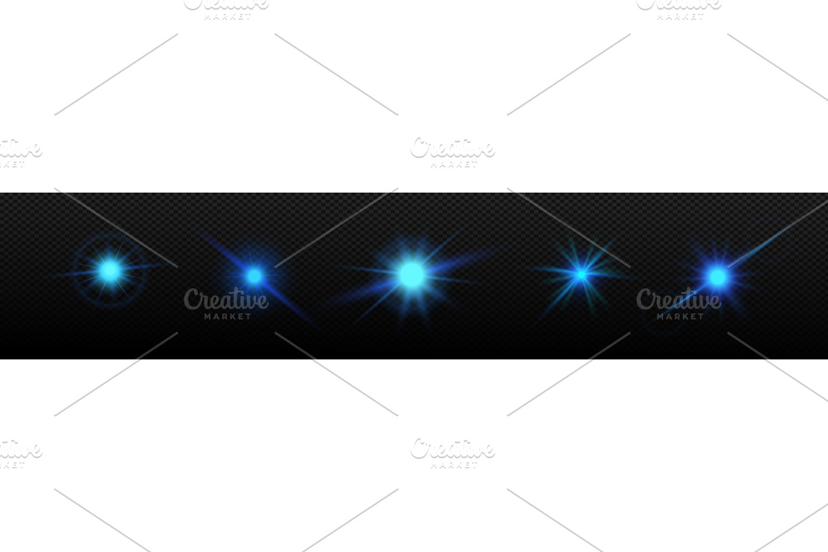 Light blue sparkles shine special, an Object Illustration by skripnikbb