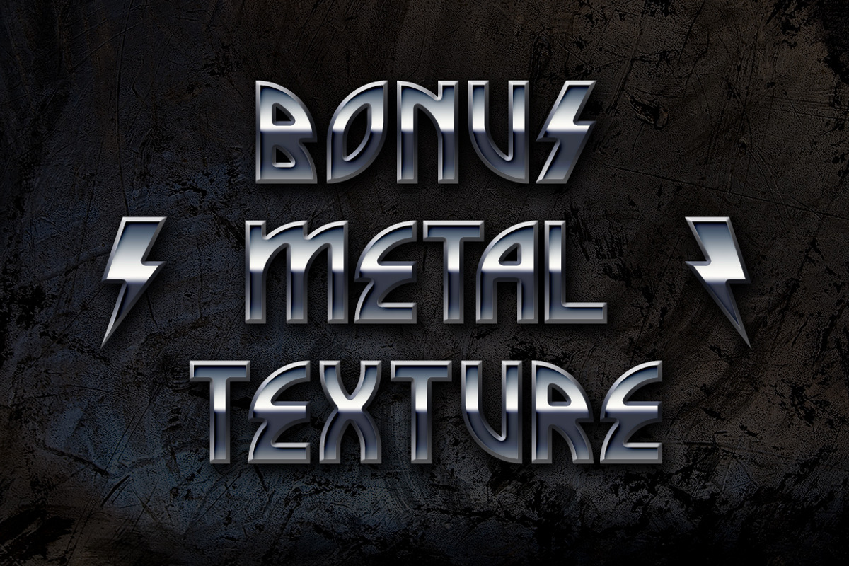 Heavy Metal layer styles, a Layer Style Add-On by Sick Optix (Photo 5 of 5)