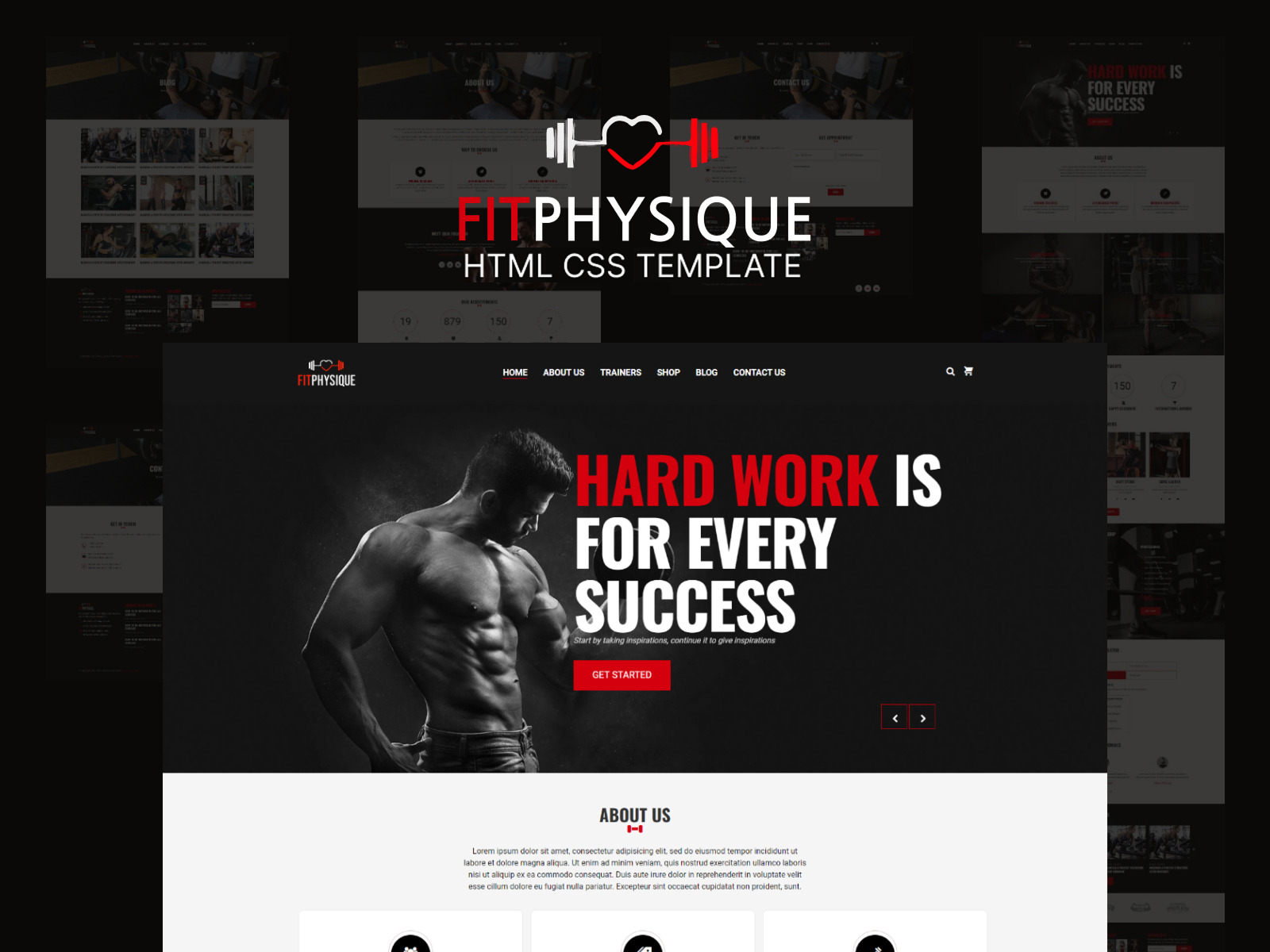 FitPhysique – Responsive Fitness/Gym, a HTML Template by TemplatesJungle