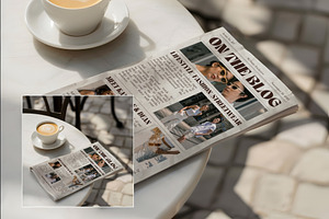 Newspaper Cafe Mockup SC012 - 01