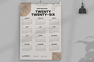 Wall Calendar Template 2026, a Stationery Template by ContestDesign