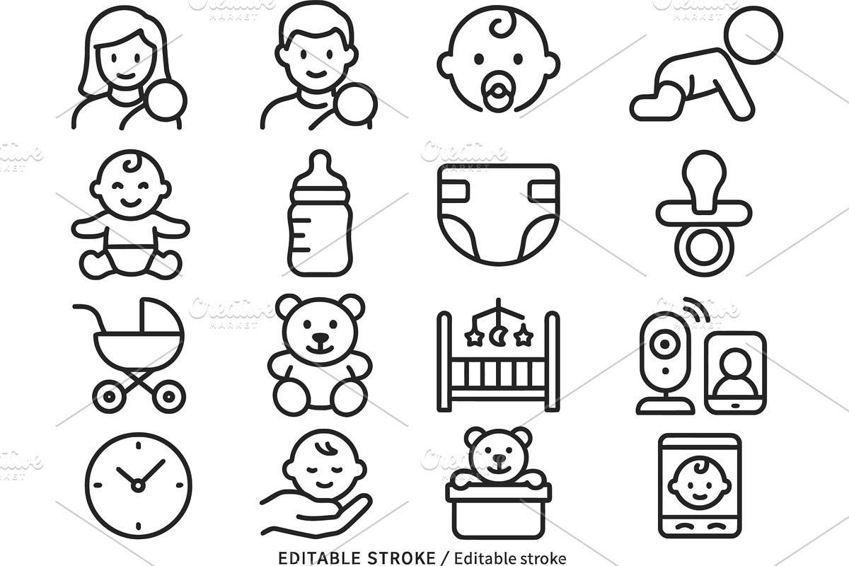 Illustration of baby care essentials, an Object Illustration by ZinetroN