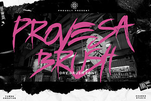 Provesa - Brush Font, a Handwritten Font by Dhabee