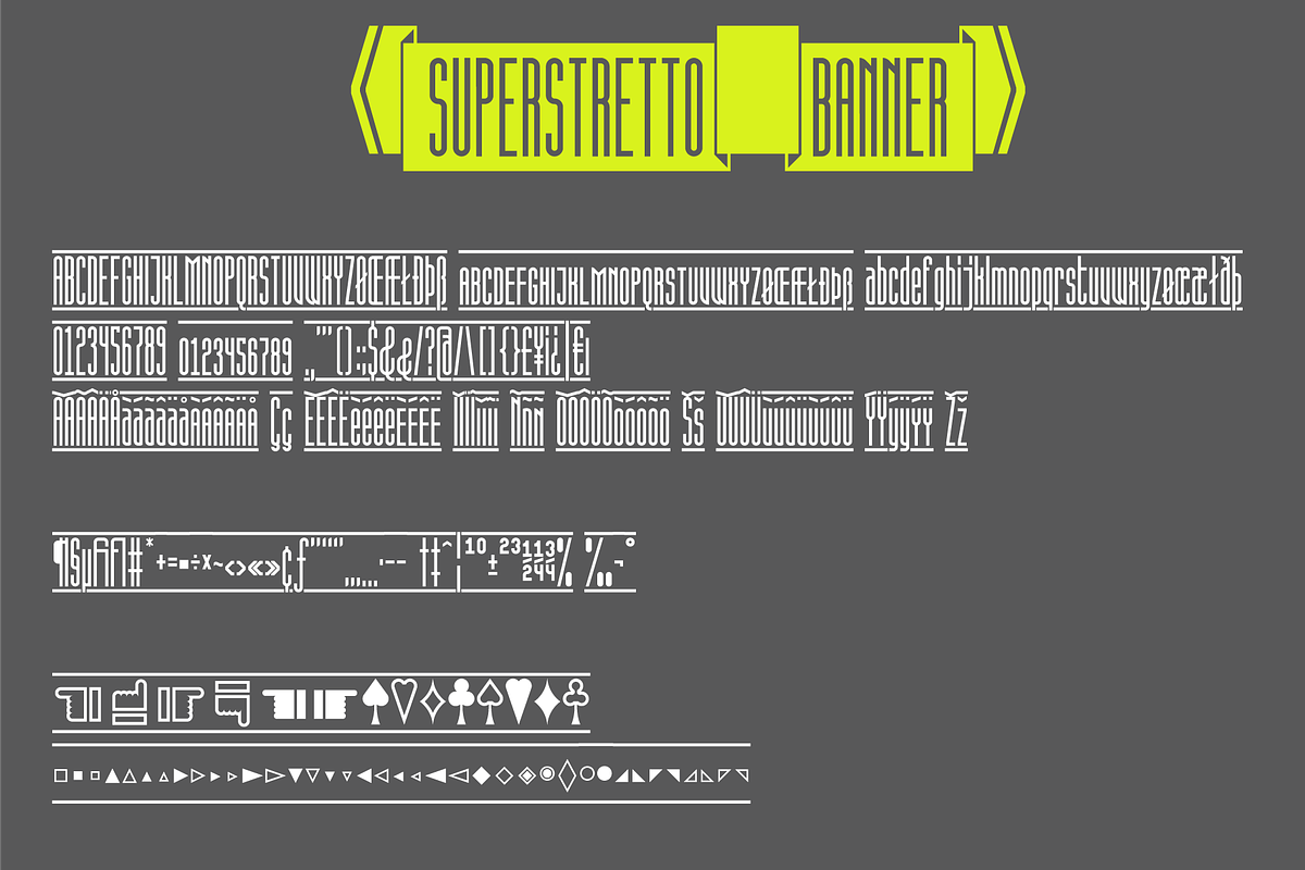 Superstretto Family banner font, a Sans Serif Font by Bellini studio (Photo 11 of 17)