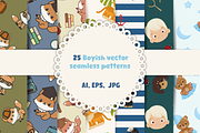 Boyish Vector Seamless Patterns, a Pattern Graphic by Digitaliya (Thumbnail 1 of 10)
