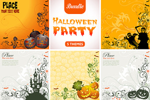 Floral Halloween Frames