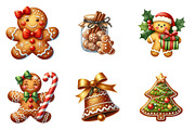 Cute Christmas Gingerbread Man Png, an Illustration by SinaCreation (Thumbnail 4 of 7)