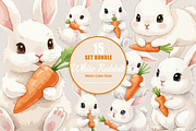 15 Bundle Watercolor White Rabbit, an Animal Illustration by Morspective (Thumbnail 1 of 8)