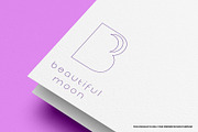 B crescent moon logo design, a Branding & Logo Template by MuzaInspires (Thumbnail 4 of 5)