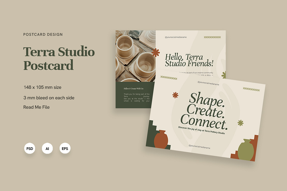 Terra Studio - Postcard, a Card Template by Fannan Studio (Photo 2 of 3)