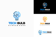 Set of Modern Tech Bulb logo designs, a Branding & Logo Template by Lucky Creative (Thumbnail 4 of 5)
