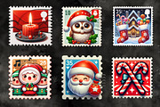 Cute Christmas Stamp & Envelope Set, an Illustration by RobertsArt (Thumbnail 5 of 6)
