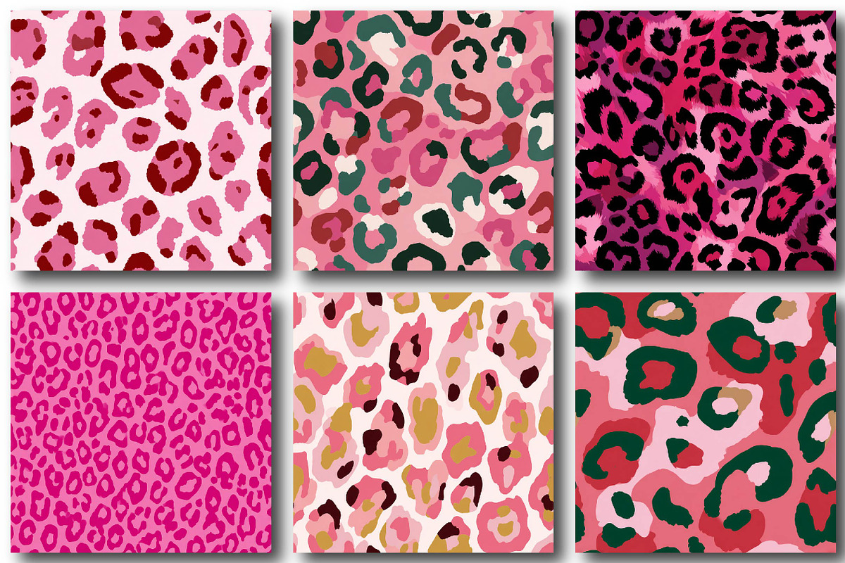 Pink Leopard Christmas Pattern, an Illustration by DreamPrint404 (Photo 2 of 4)
