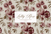 Vintage Peony Rose Pattern Bundle, a Pattern Graphic by Eclectic Anthology (Thumbnail 2 of 13)