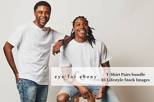 2 African American T-Shirt Models