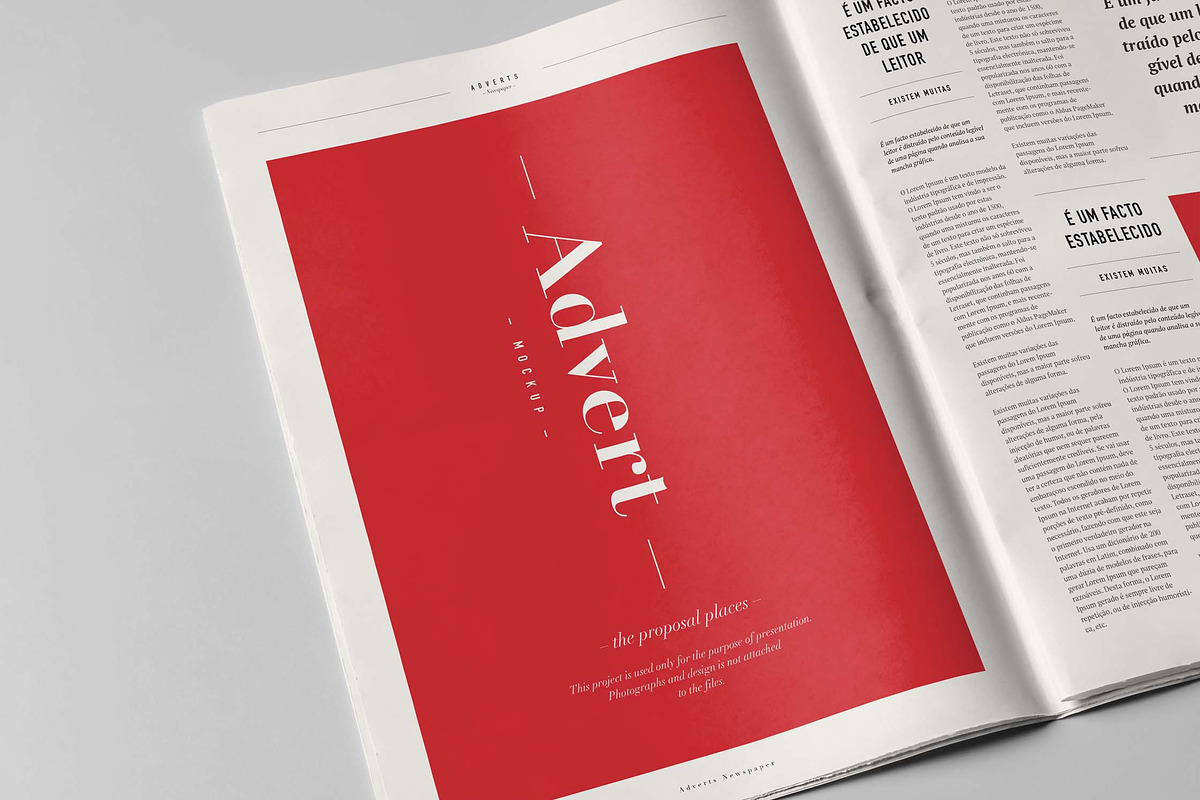 Newspaper Adverts Mock-up, an Advertising Mockup by Yogurt86 (Photo 3 of 9)