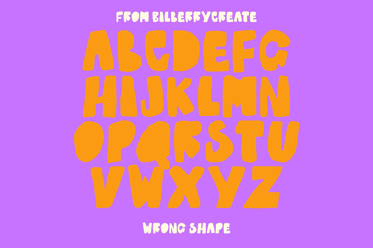 WRONG SHAPE UGLY FONT, a Handwritten Font by BilberryCreates (Photo 12 of 13)