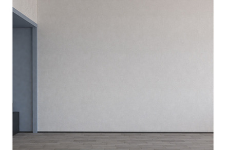 Empty office, white wall in front of
