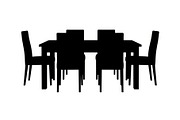Modern Dining Table Silhouette, a Graphic by musafir_fashion (Thumbnail 2 of 10)