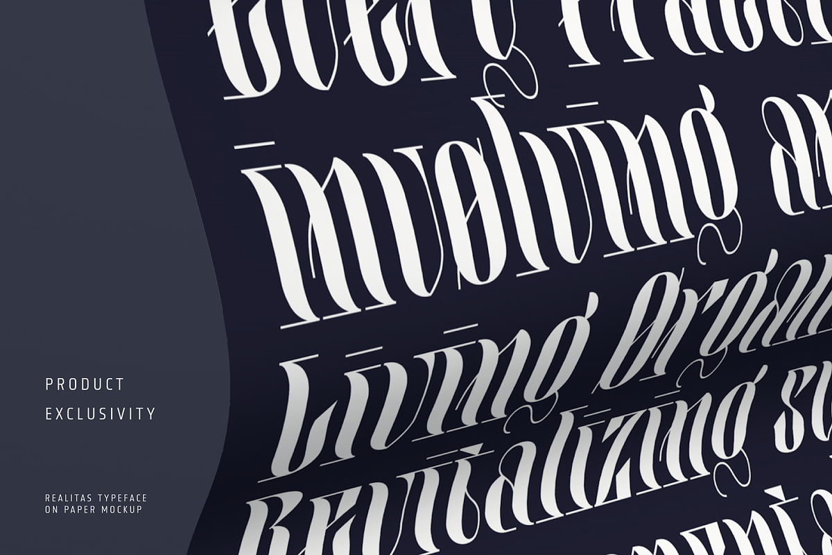 Realitas; Unique Experimental Font, a Serif Font by Eko Bimantara (Photo 8 of 9)