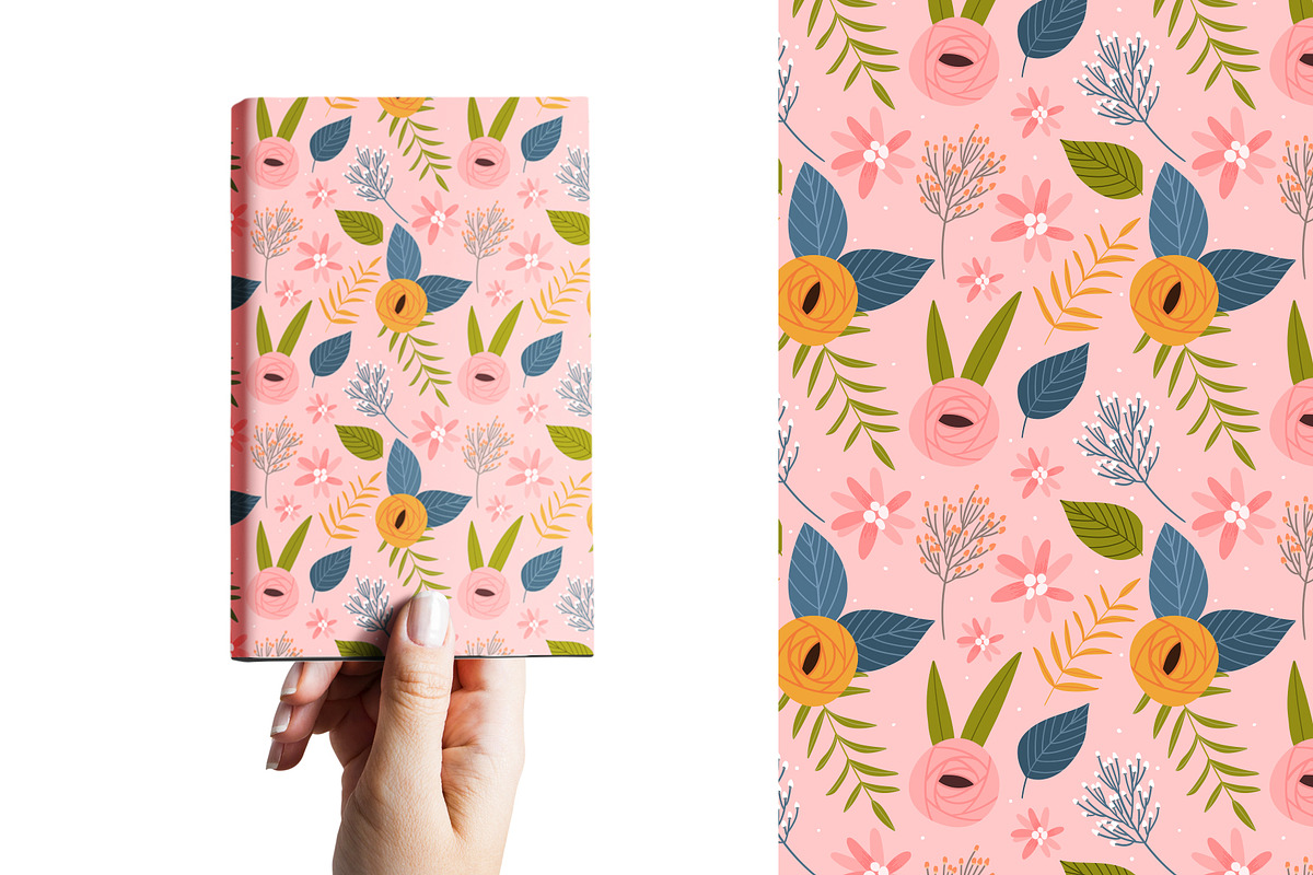 Floral seamless pattern, a Pattern Graphic by hanifa_design (Photo 7 of 12)