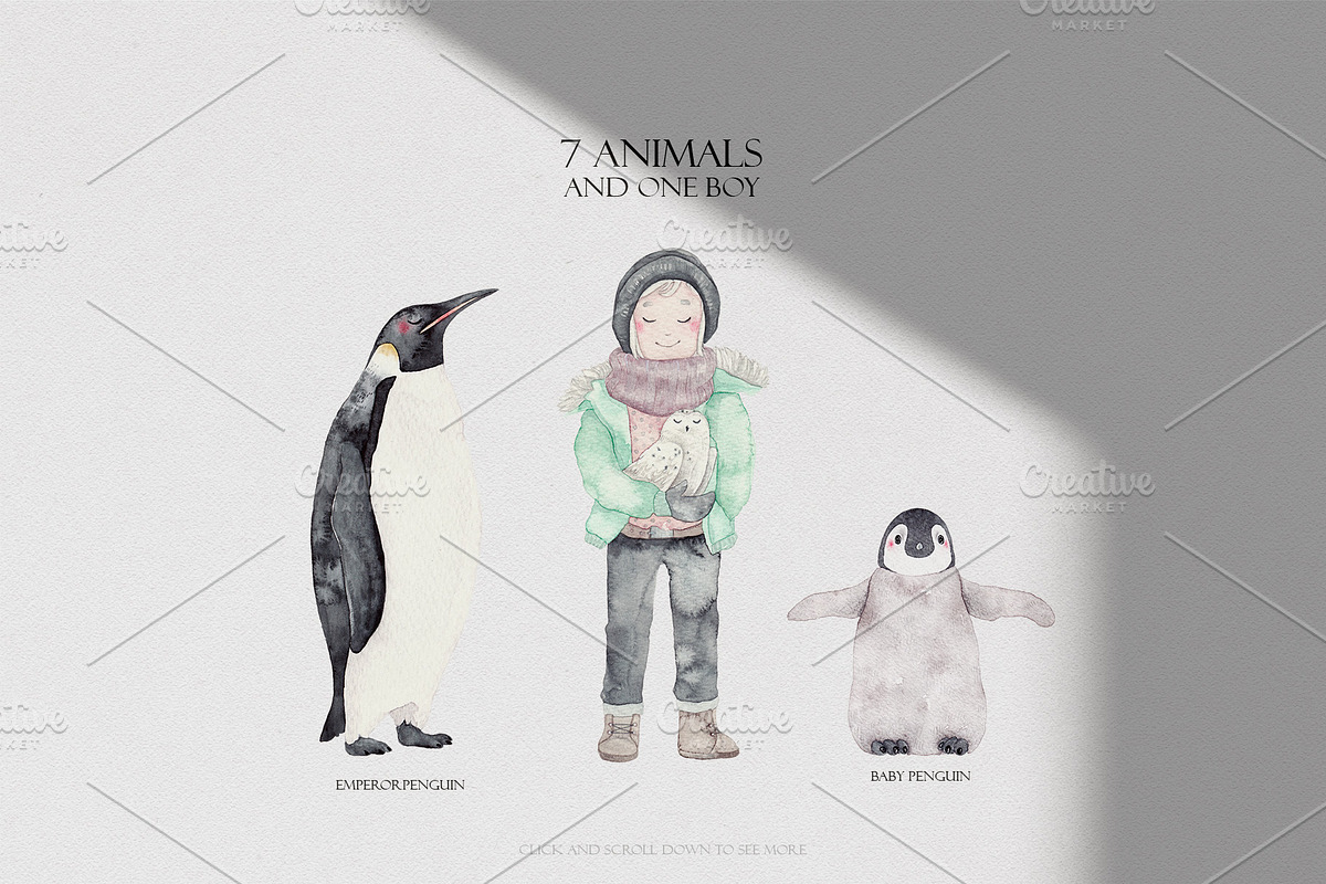 ARCTIC ANIMALS watercolor set PART 2, an Animal Illustration by Natali Smolova (Photo 2 of 7)