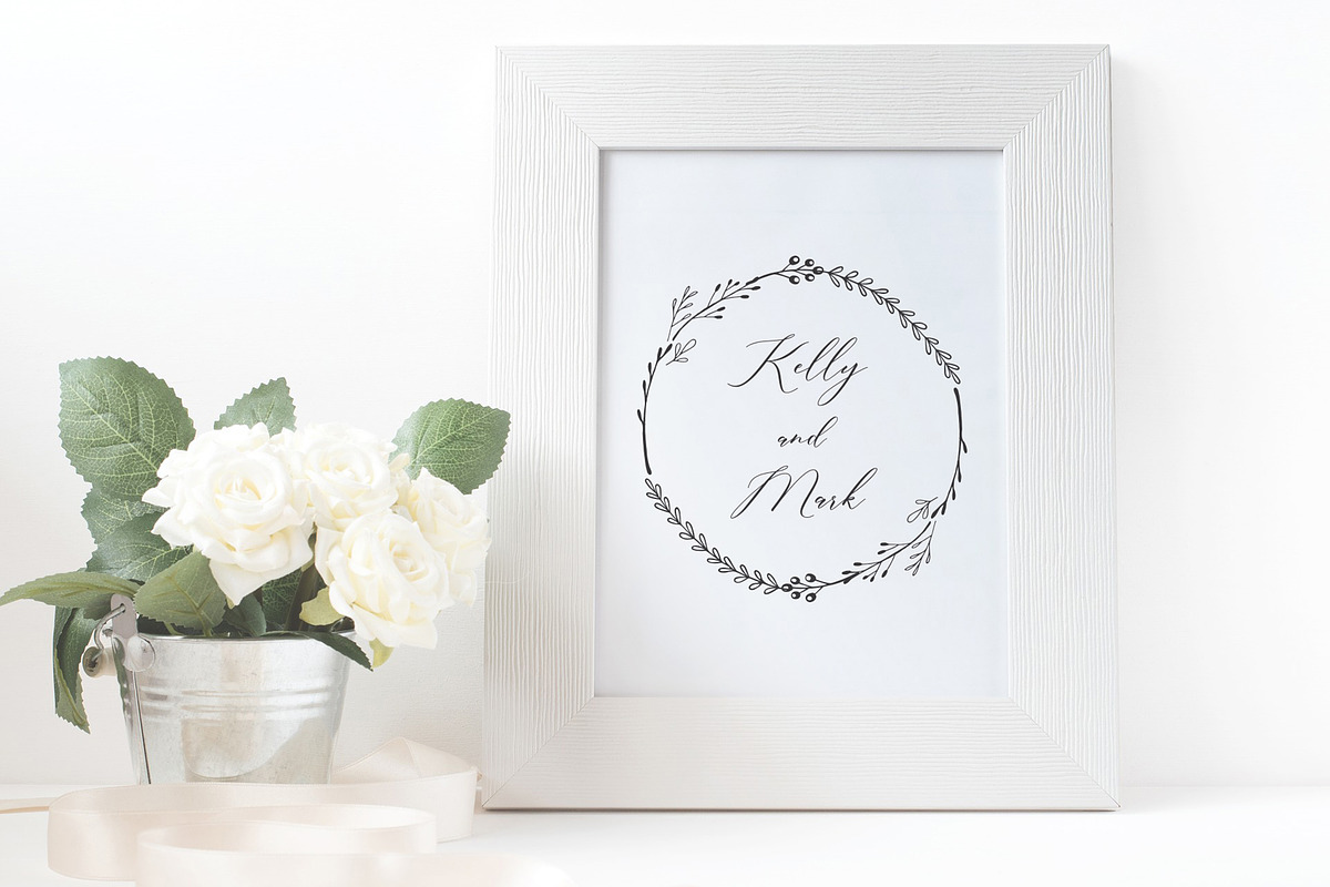 Hand drawn wreath, branches., a Decorative Illustration by Ekaterina (Photo 6 of 8)