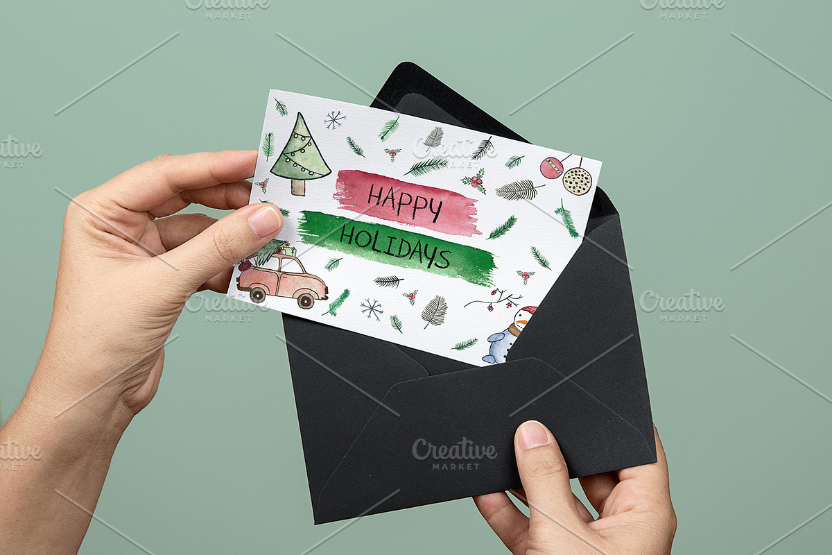 Winter essentials watercolor set, an Illustration by Alena Ermakova (Photo 3 of 4)