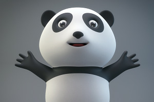 Cartoon Panda, an Animal 3D Model by XYZ Space