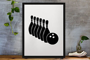Bowling Silhouette SVG, a Sport Illustration by newminddesign (Thumbnail 3 of 3)