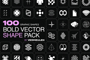 100 Vector Shapes | Bold Brutalism