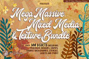 Mega Massive Mixed Media Procreate, a Brushes & More by DeloresArt