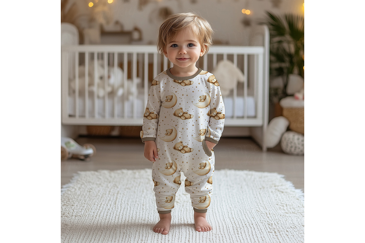 Toddler Pajama Mockup, a Product Mockup by EmpaviMockups (Photo 6 of 8)