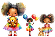Cute Juneteenth Afro Girl Clipart, an Illustration by Designworld (Thumbnail 4 of 5)