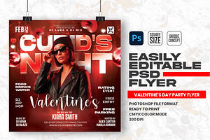 Valentine’s Day Party Flyer Design, a Flyer Template by Shajib Shikder