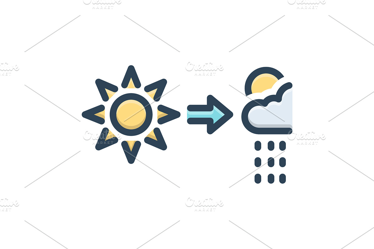 Change weather color icon, a Duotone Icon by Creative priyanka