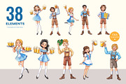 Bavarian Beer Festival Watercolor, a Food Illustration by CreativeValuation (Thumbnail 2 of 12)