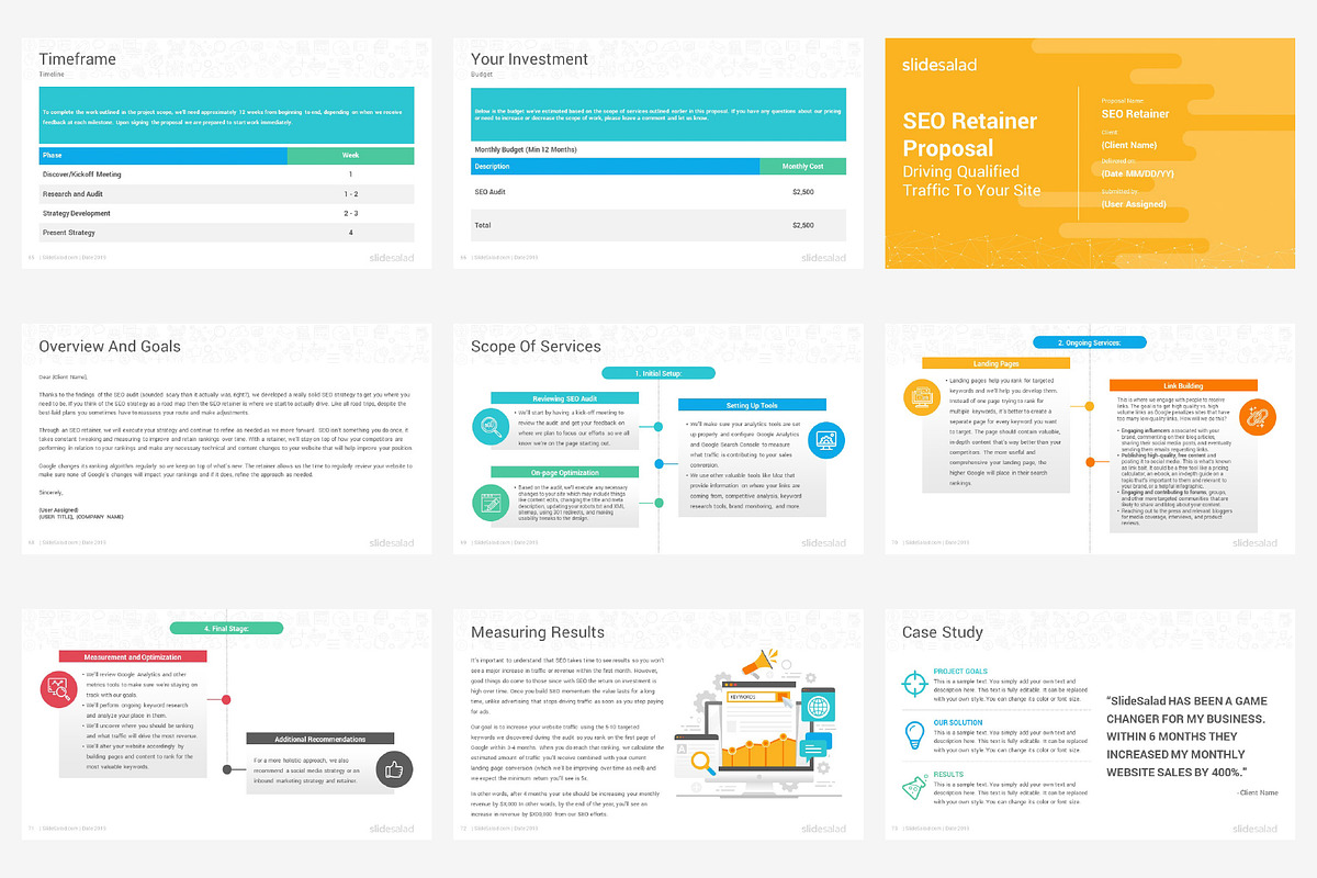 Top Digital Marketing Proposals PPT, a Presentation Template by SlideSalad (Photo 13 of 32)