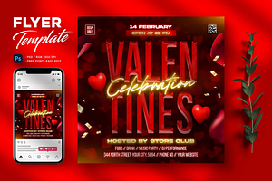 Valentines Day Flyer Template, a Flyer Template by Hubzway