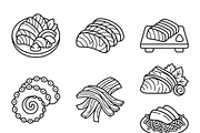 390 Sushi Restaurant Icons, an Outline Icon by adenpinkstore (Thumbnail 8 of 13)