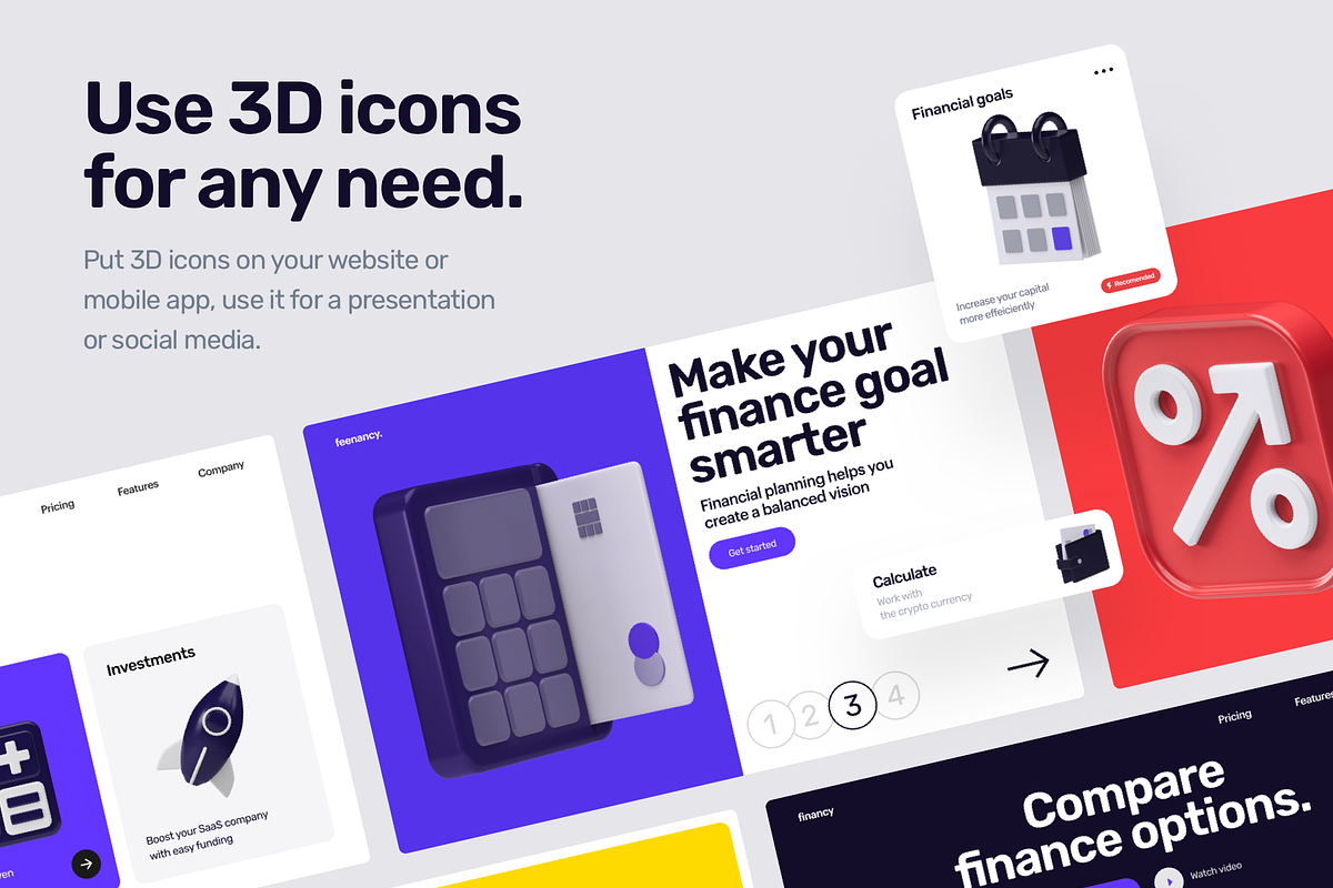 Feenancy 3D icons, a 3D by Goicons (Photo 2 of 7)