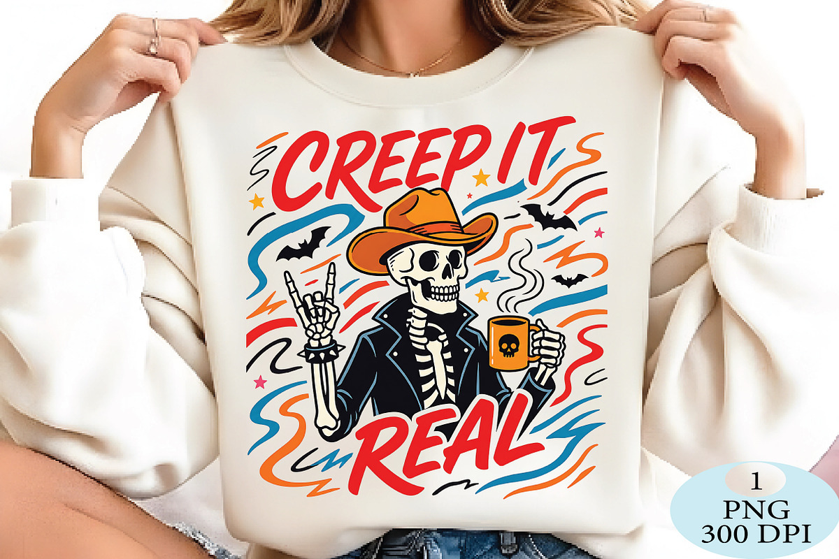 Halloween Skeleton Creep It Real PNG, a Seasonal Illustration by Daily.Designs (Photo 2 of 5)